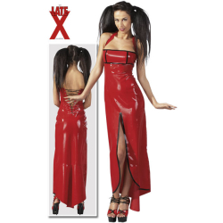 Φόρεμα Latex Κόκκινο με Άνοιγμα XL